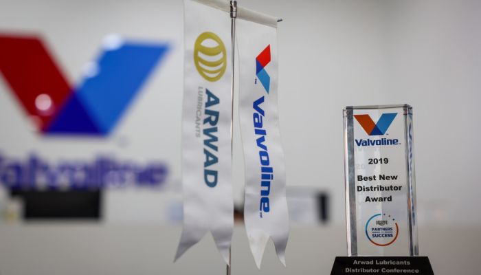 arwad lubricants valvoline best new distributor award